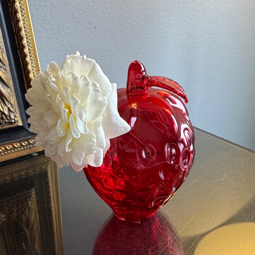 Anthropologie Summer Fruit Bud Glass Vase